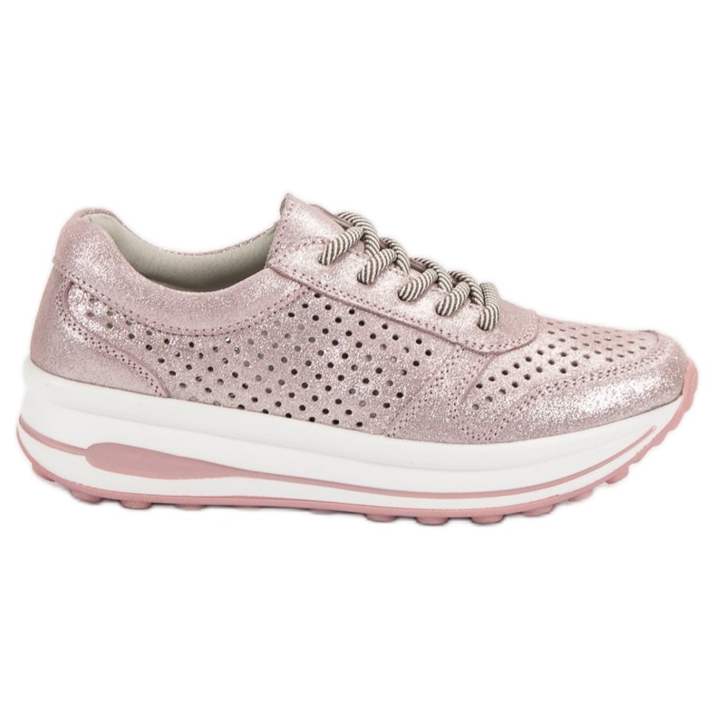 Filippo Kožne cipele od brokata ružičasta