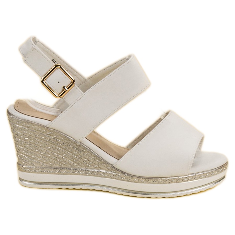 SHELOVET Svijetle bijele sandale bijela