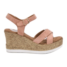 JESSY ROSS Sandale u prahu od antilopa ružičasta