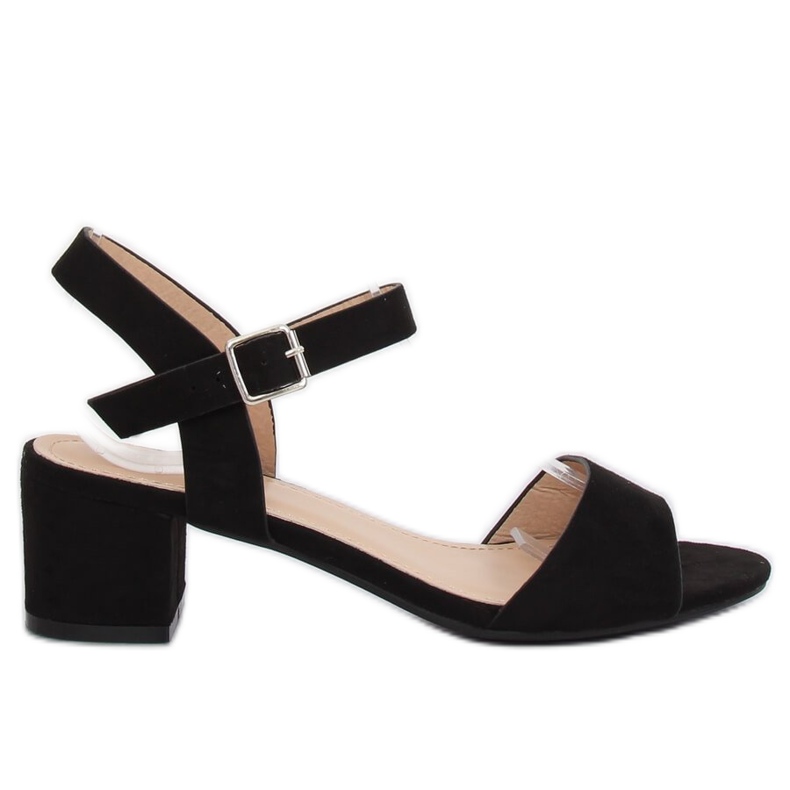 Crne sandale s visokim potpeticama 8103 Crna crno