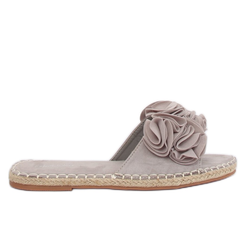 Sivo Ženske sive papuče L2777 Sivo smeđa