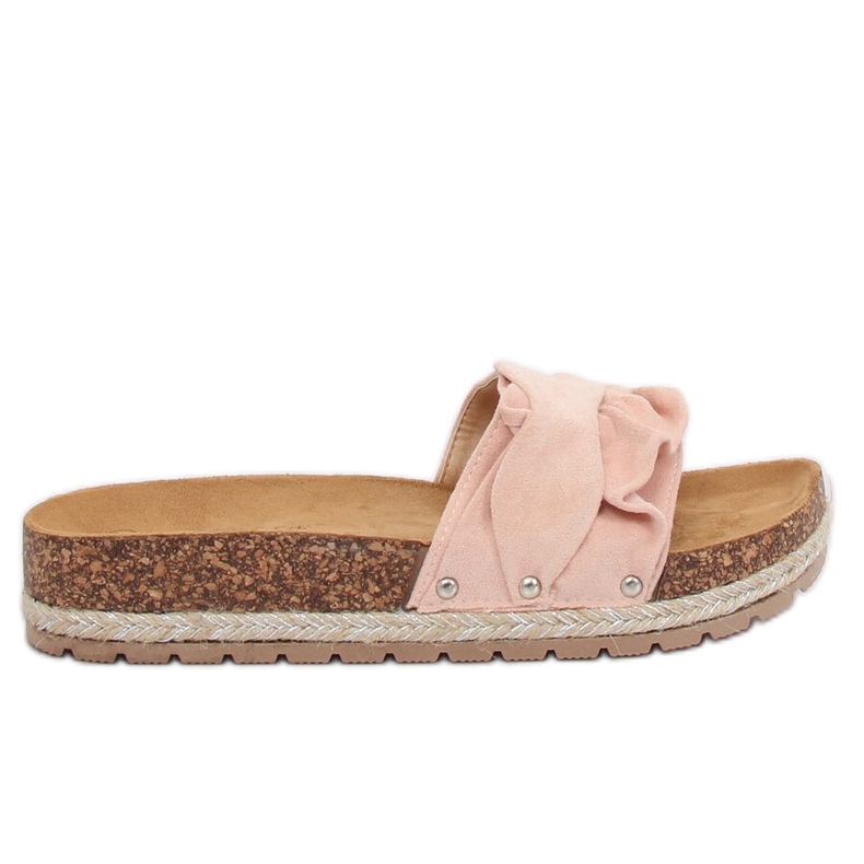 Ružičaste espadrile papuče BJS-002 Pink ružičasta