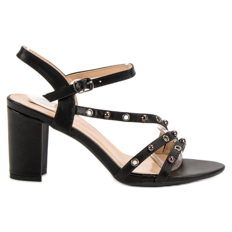 Jumex Sandale na šanku crno