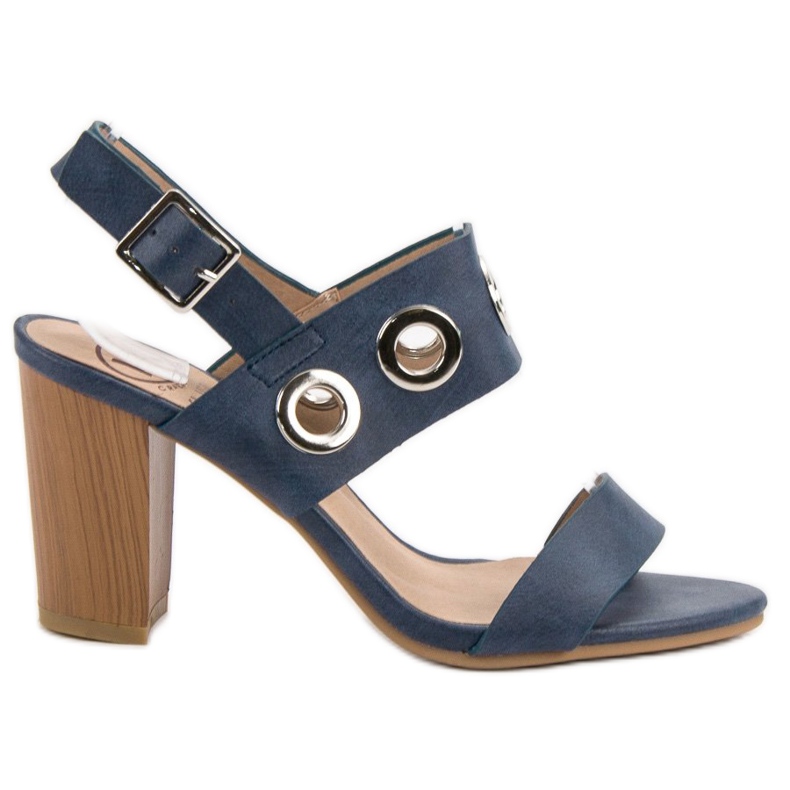 Kylie Plave sandale na visoku petu plava