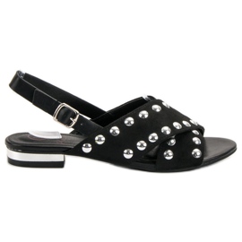 Kylie Crne sandale pričvršćene kopčom crna