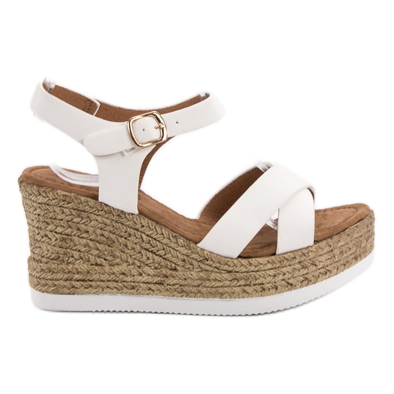 JESSY ROSS Bijele sandale od antilopa bijela