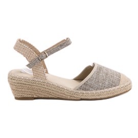 Best Shoes Klinaste espadrile siva