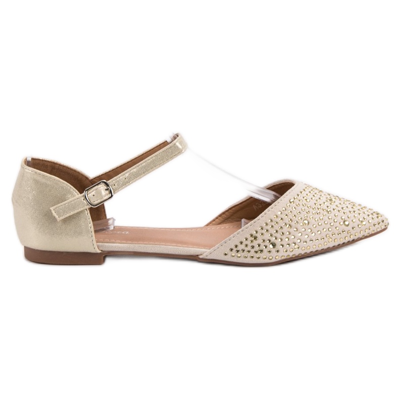 Primavera Pričvršćene balerine s kubnim cirkonijem žuta boja