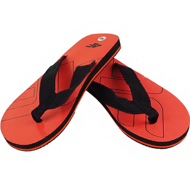 4F M H4L19 KLM003 70S narančaste papuče crno