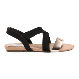 Evento Sandale na klizanje s elastičnom trakom crna