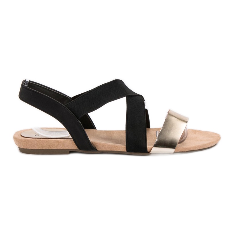 Evento Sandale na klizanje s elastičnom trakom crno