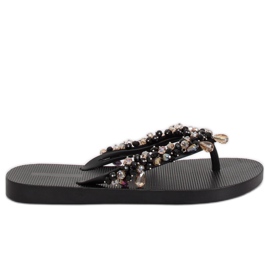 Crni JH68 Crne japanke s perlicama crna