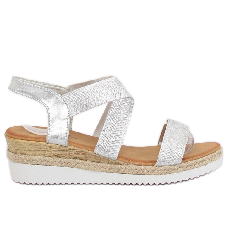 Srebrne ženske sandale S81 Silver siva