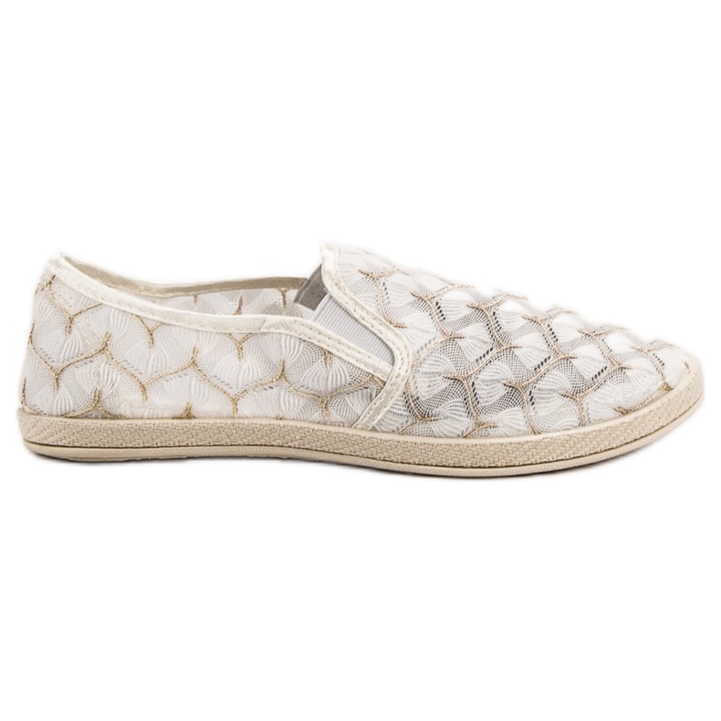 Čipke VICES Slipons bijela