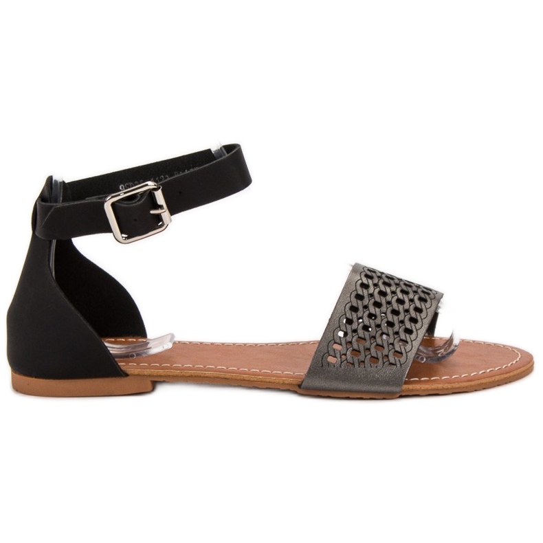 Evento Ažur sandale crno