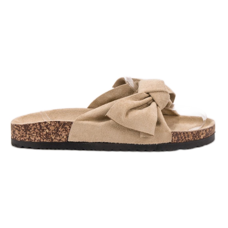 Mannika Papuče s mašnom smeđa