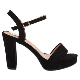 Crne HJ101 Crne sandale na platformi crna