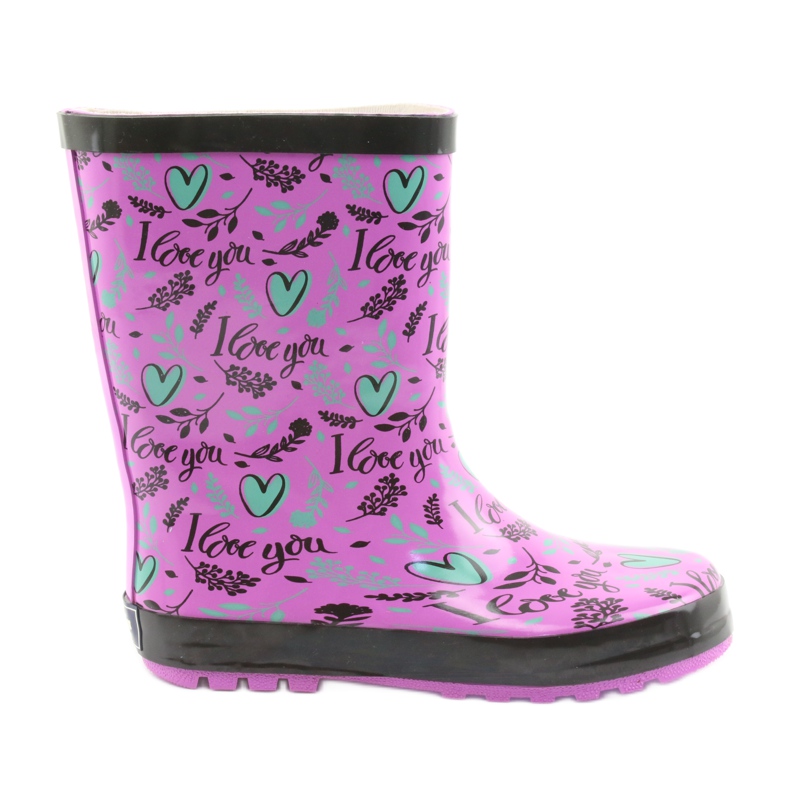 American Club Američke čizme za srce crno ljubičasta zelena