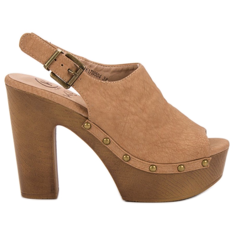 Kylie Sandale izgrađene na platformi smeđa