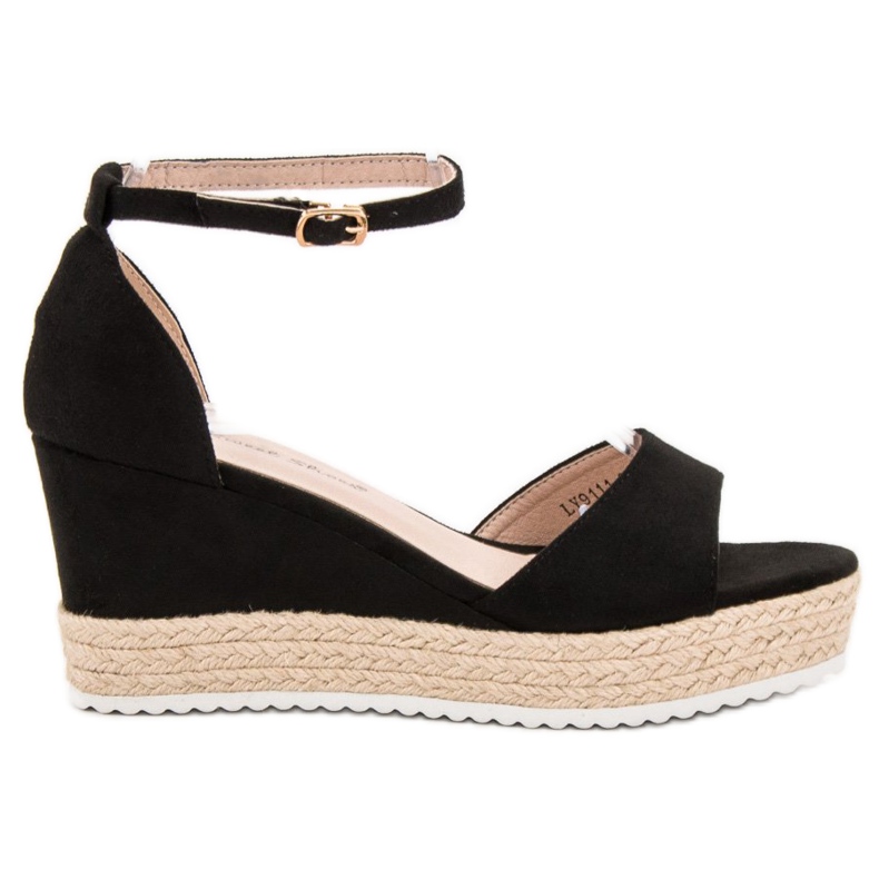 Sweet Shoes Sandale sa espadrilama crno