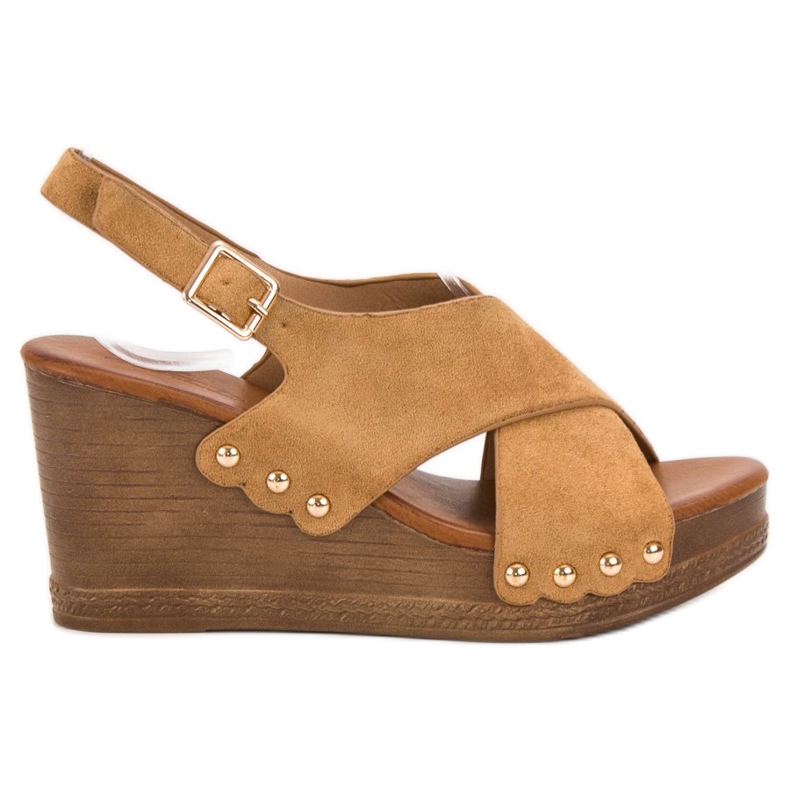 SHELOVET Sandale od antilopa smeđa