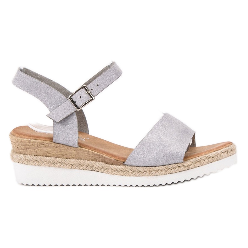 SDS Sive sandale sa sjajem siva