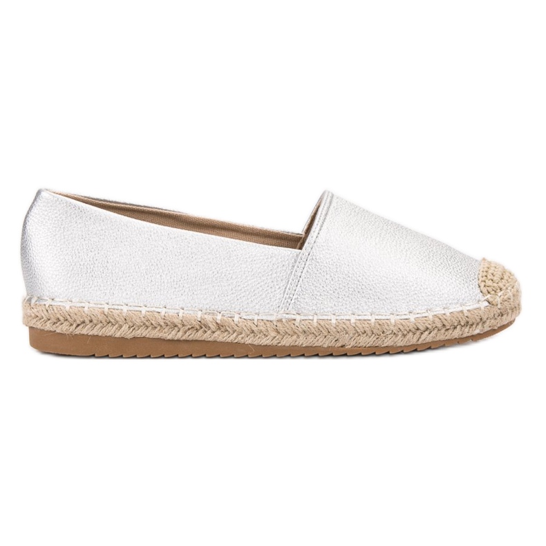 Primavera Srebrne espadrile siva