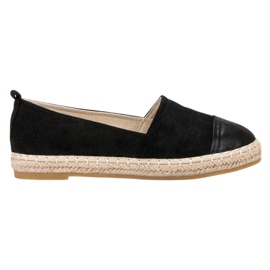 Forever Folie Espadrile od antilopa crna