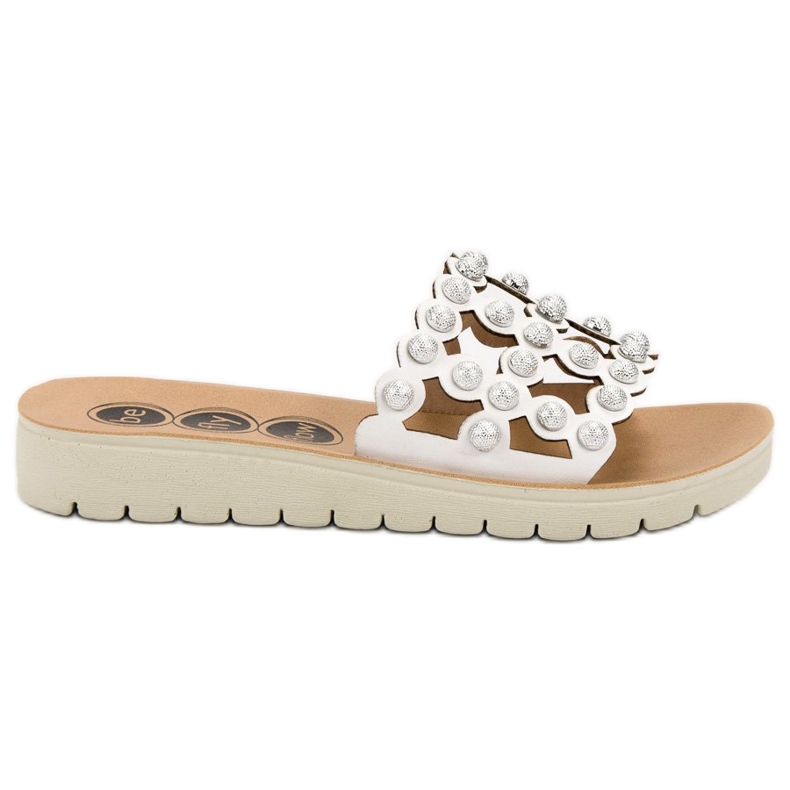 SHELOVET Ležerne ženske papuče bijela