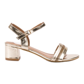 SHELOVET Elegantne zlatne sandale zlatni