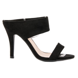 Lucky Shoes Seksi klizanje na štiklama crno