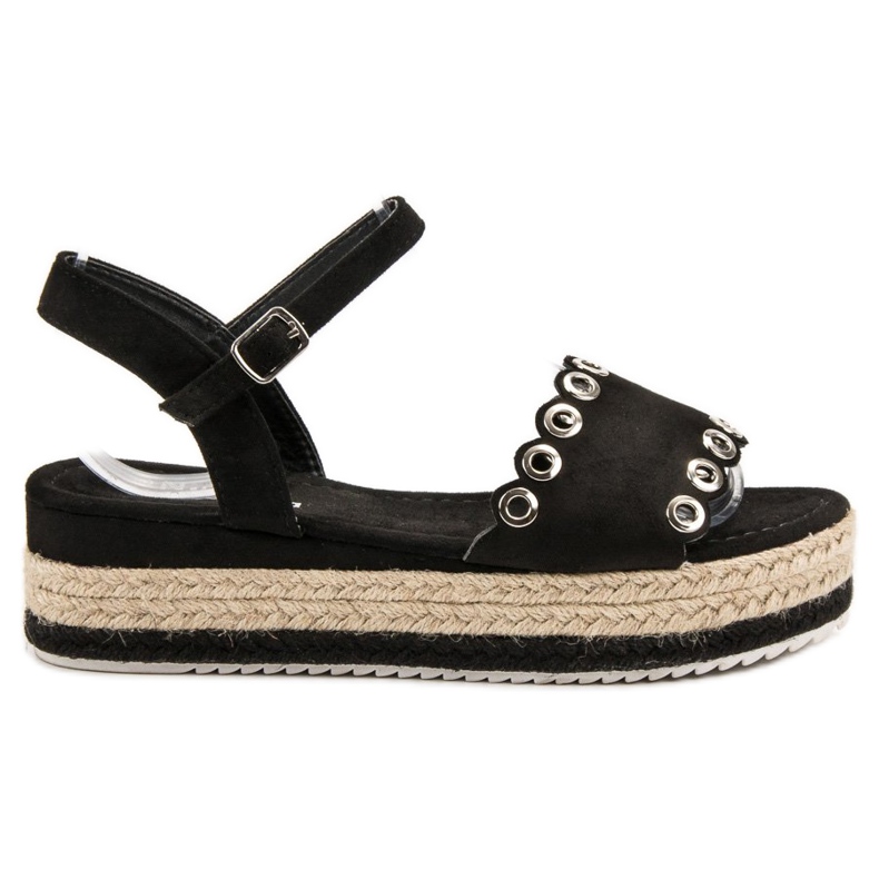 Nio Nio Sandale na platformi crno