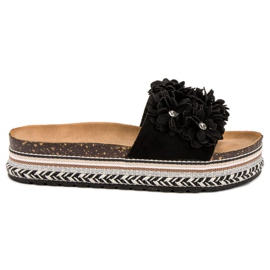 Sergio Todzi Papuče s cvijećem crna