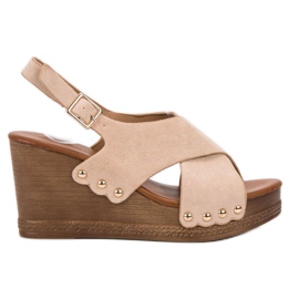 SHELOVET Sandale od antilopa smeđa