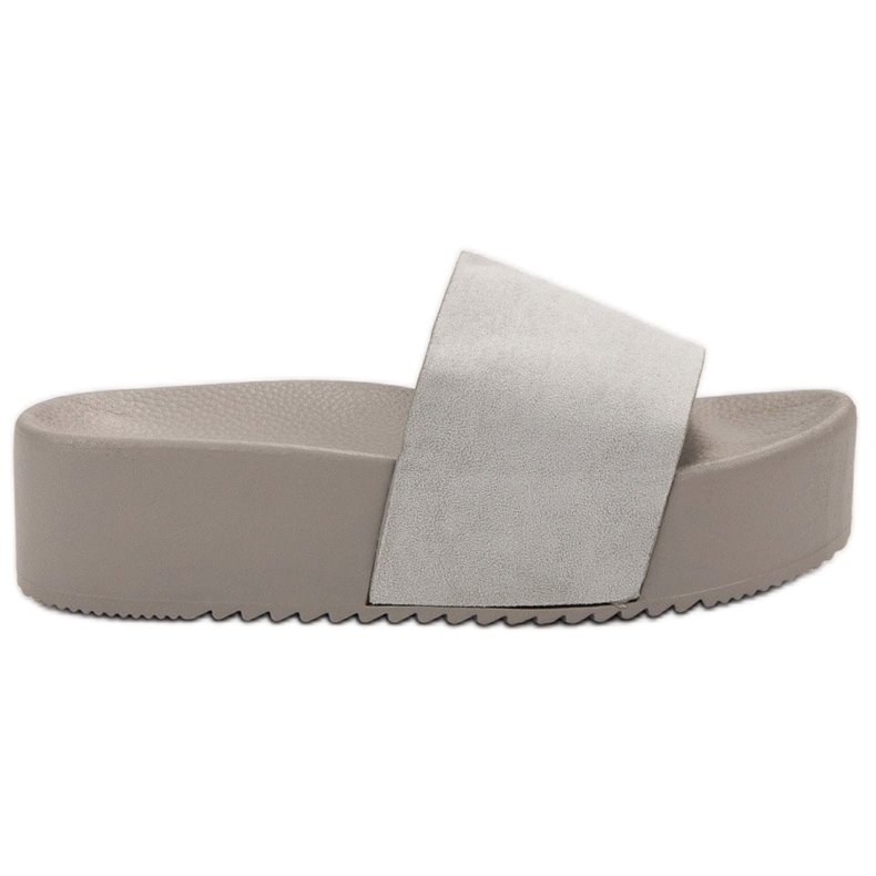 Ideal Shoes Papuče na platformi siva