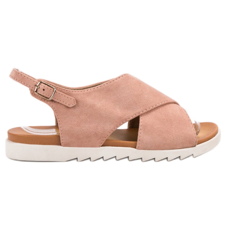 Primavera Zatvorene sandale od antilopa ružičasta