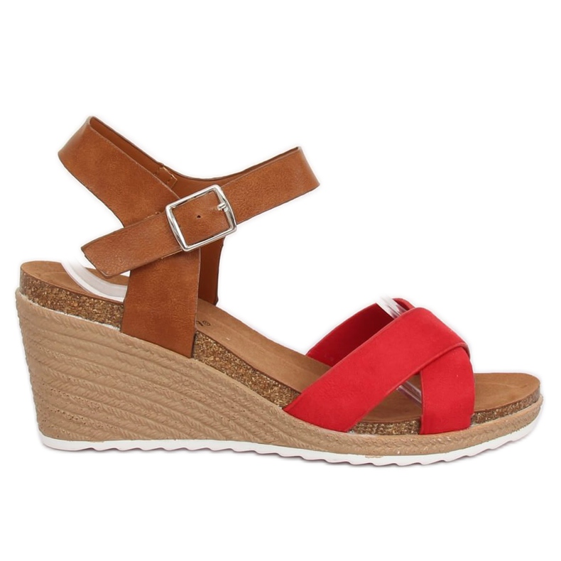 Crvene sandale na klin F-18 Red crvena