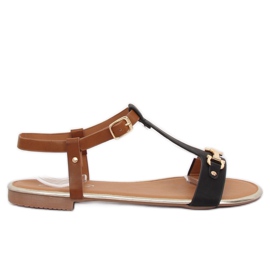 Crne ženske sandale 127-97 Crne smeđa crna