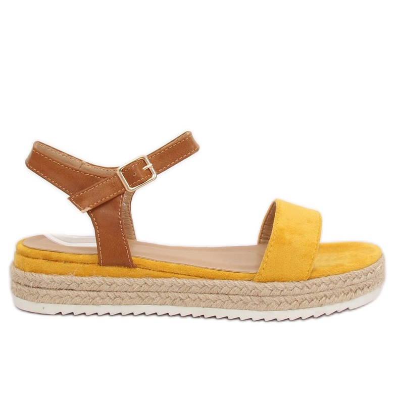 Žute sandale espadrile Y-8224 Žute smeđa žuta boja