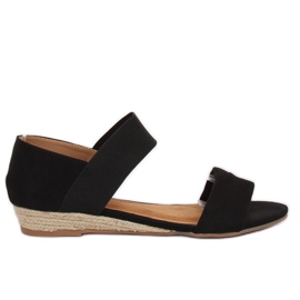 Crne sandale espadrile 9R71 Black crna
