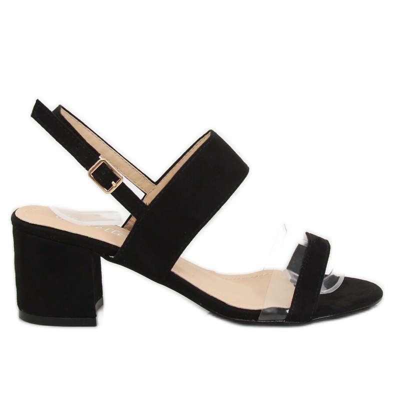 Crne sandale s visokim potpeticama 660-1 / SA-2 Crne crno