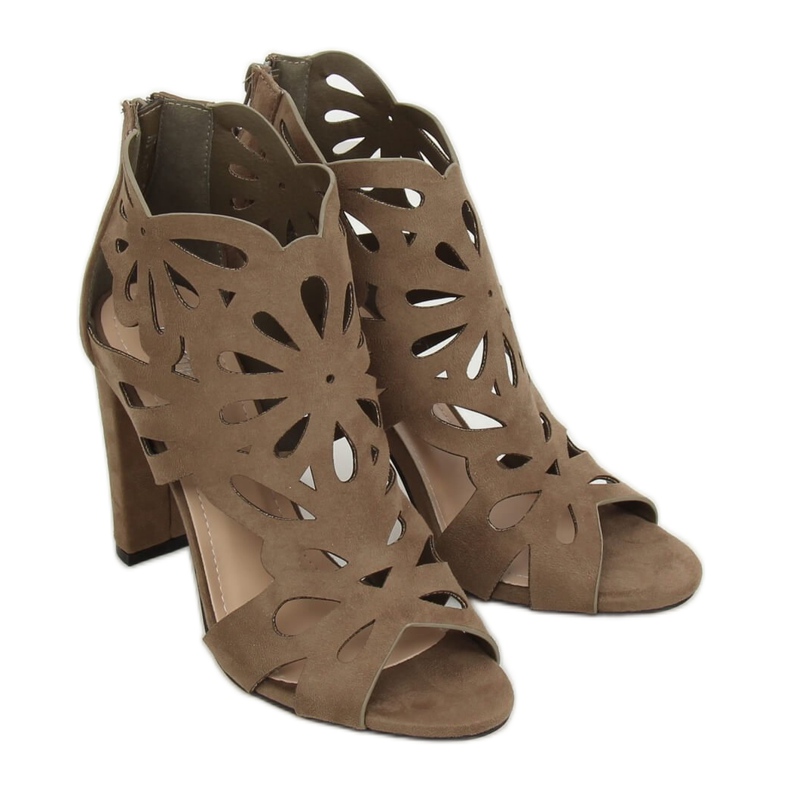 Zelene ažurne čizme AT-0657-L Zelene raznobojna zelena