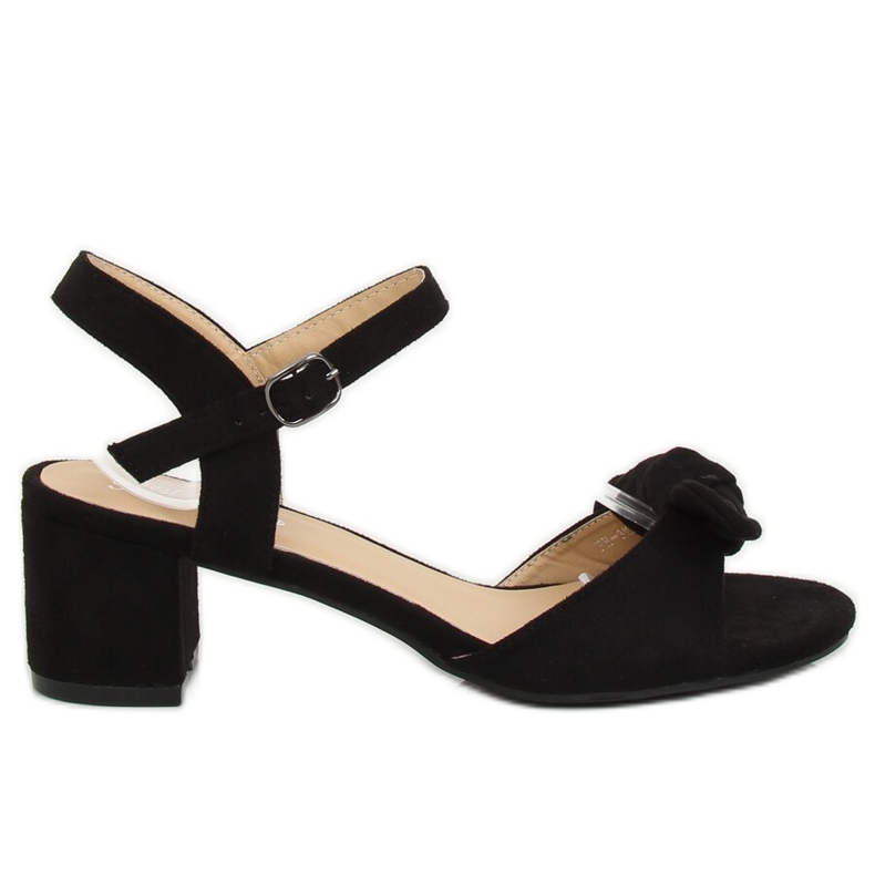 Crne FH-3M22 Crne sandale s visokim potpeticama crno