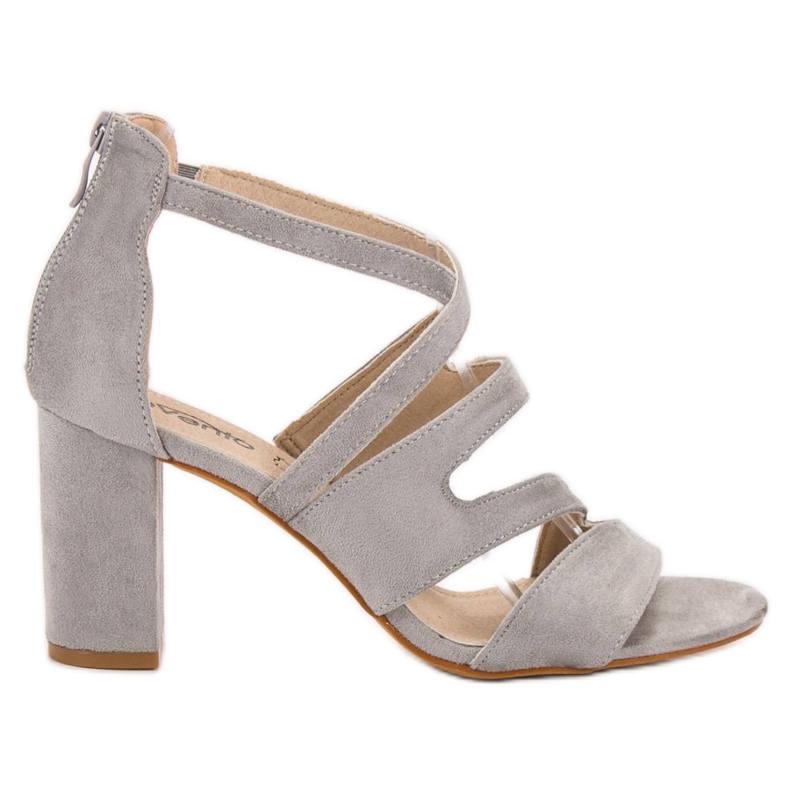 Evento Sandale od antilopa na šanku siva