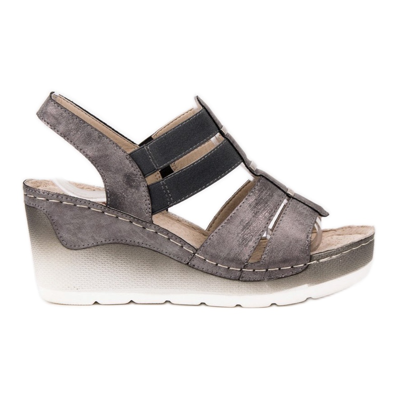 Goodin Udobne sandale na klin siva