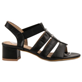 Evento Sandale s visokim potpeticama koje se navlače crno