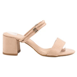 Fama Elegantne papuče smeđa