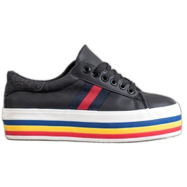 SHELOVET Sportska obuća na platformi crna višebojan