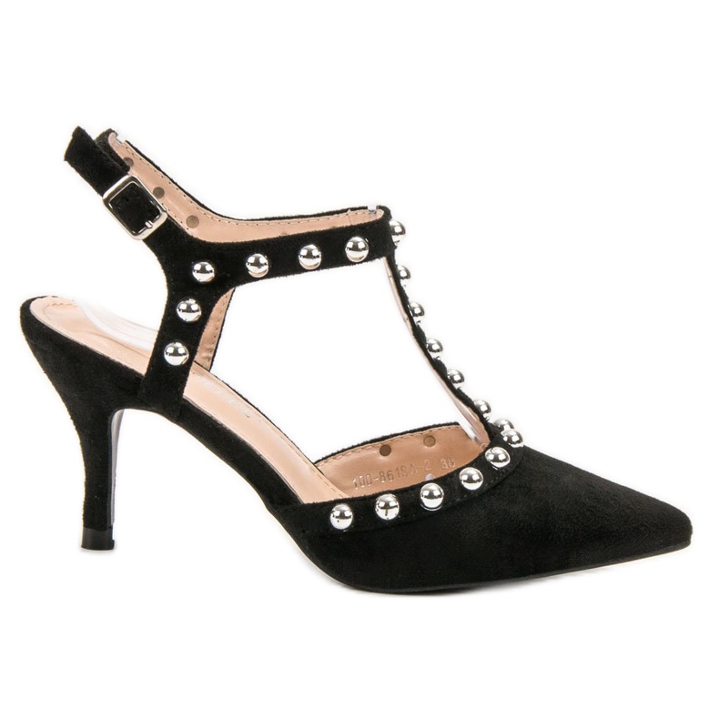 Bestelle Štikle s otkrivenom petom crno