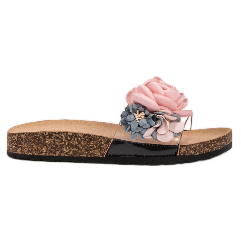 Super Me Papuče s cvijećem ružičasta